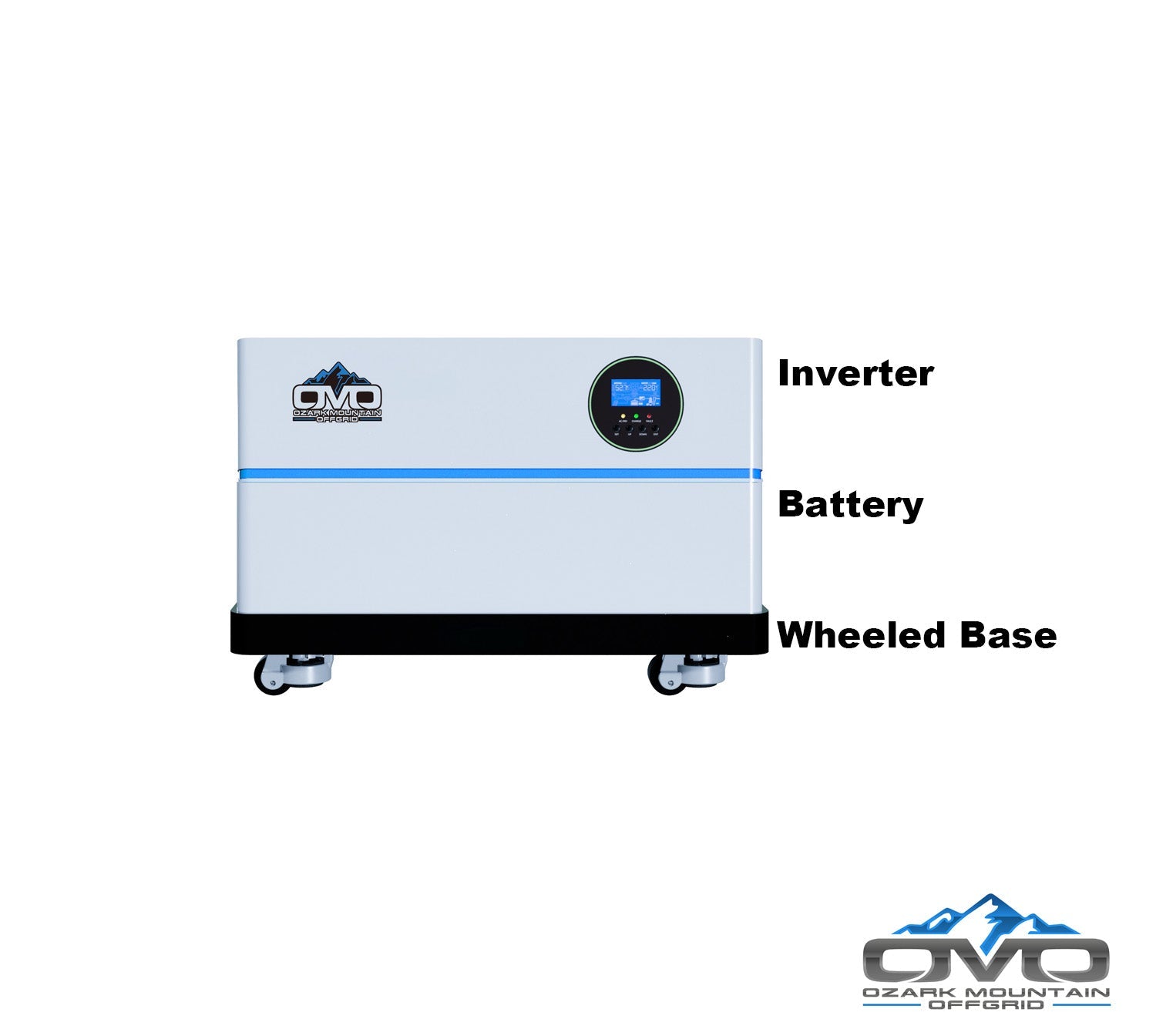 5.5KW OMO All-In-One Customizable Stacking Inverter/Battery System 5500W Inverter + 5.12K Lithium Battery + 5.5KW Solar Roof Mount (SC)