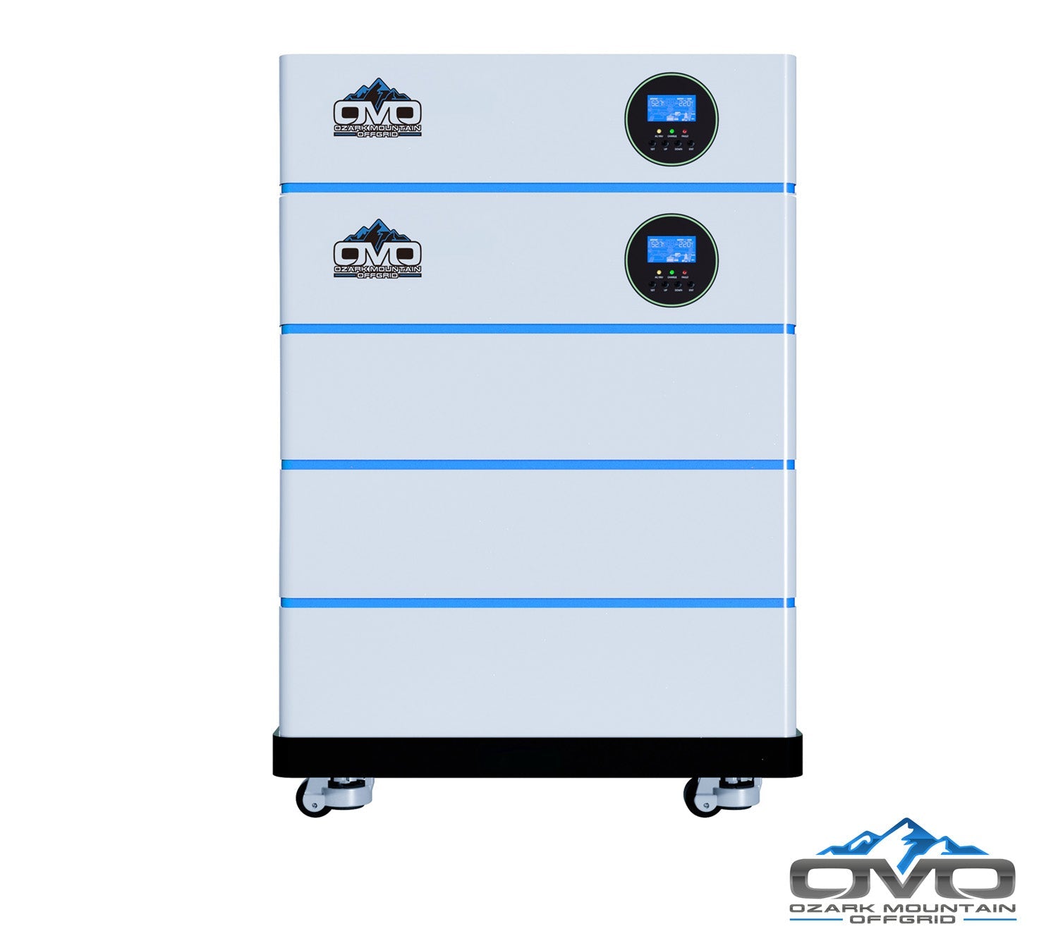 OMO All-In-One Customizable Stacking Inverter/Battery System 120/240 11000W Total Inverter Output + 15.36KW Lithium Battery (SC)