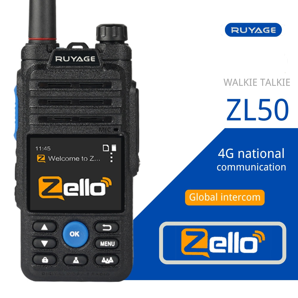 RUYAGE ZL50 Zello Radio | 4G LTE Walkie Talkie with Push-to-Talk