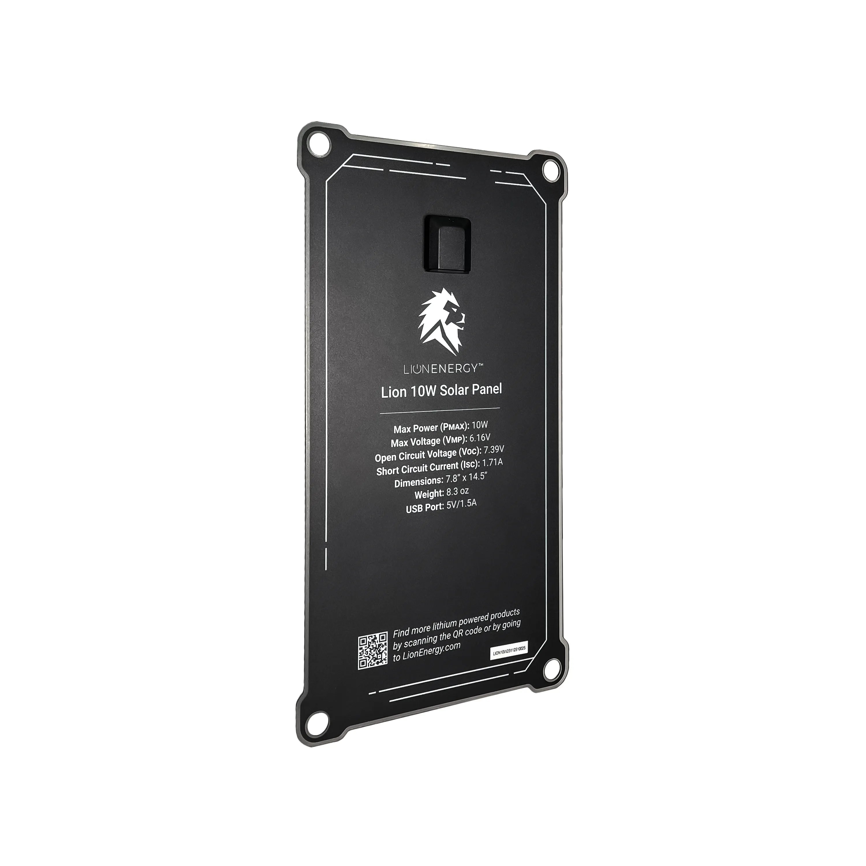 Lion Energy Morningside - 10W 6V Solar Panel (USB-A) (SC)