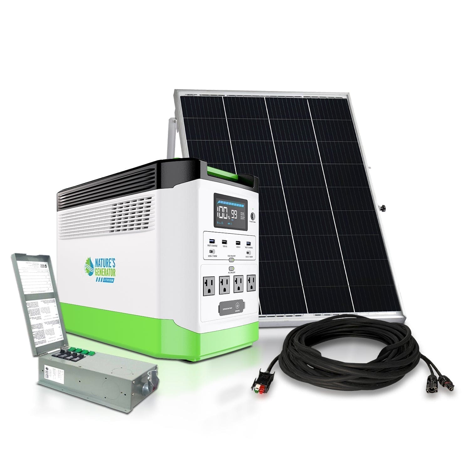 Nature's Generator Lithium 1800 Solar Generator and Transfer Switch (SC)