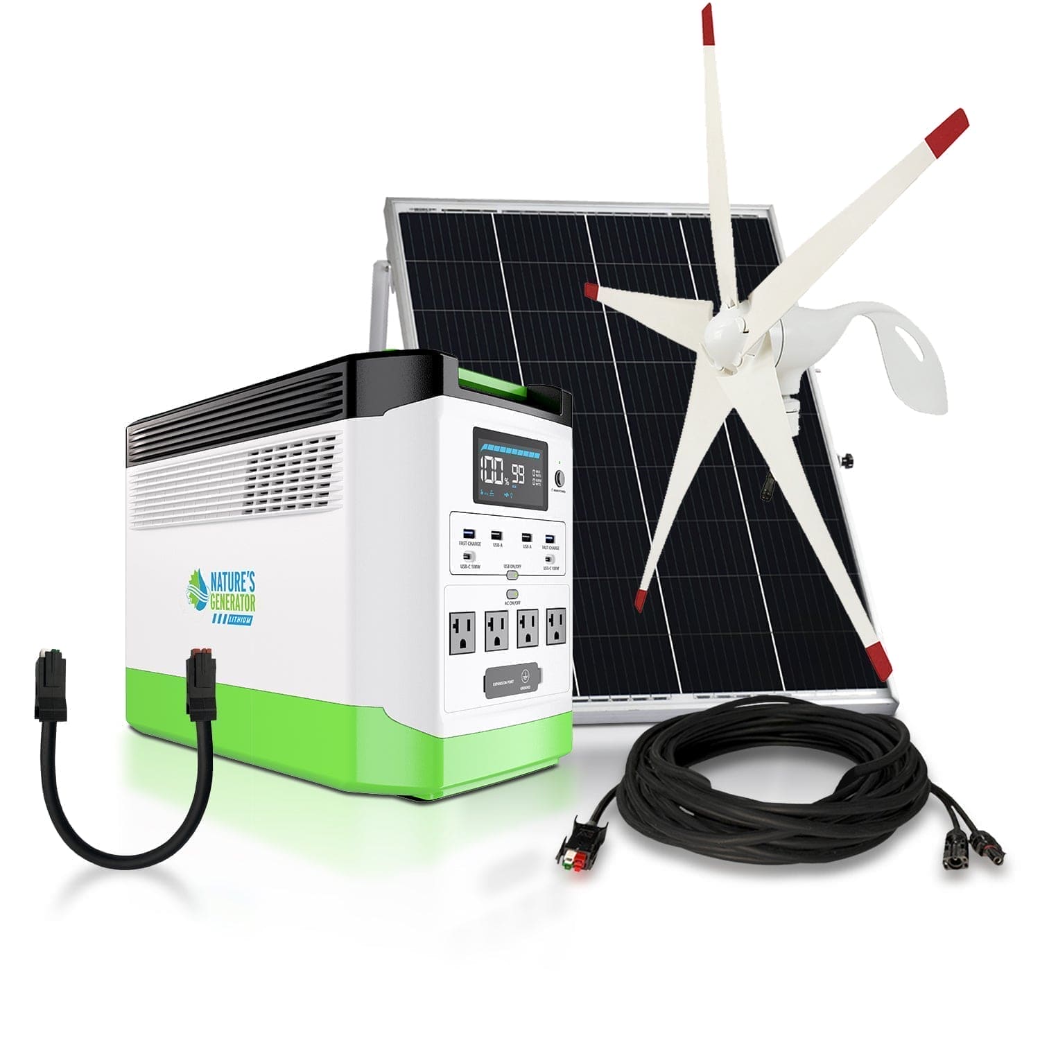 Nature's Generator Lithium 1800 Solar and Wind Generator (SC)
