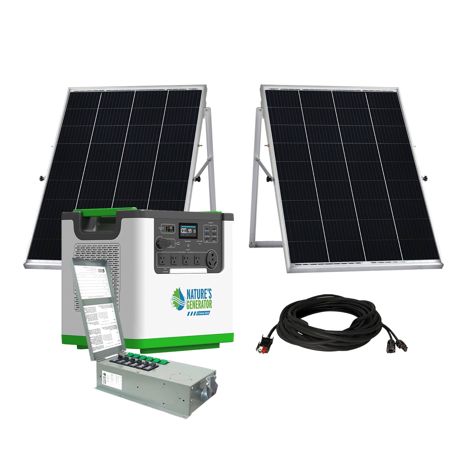 Nature's Generator Lithium 3600 Solar Generator and Transfer Switch (SC)