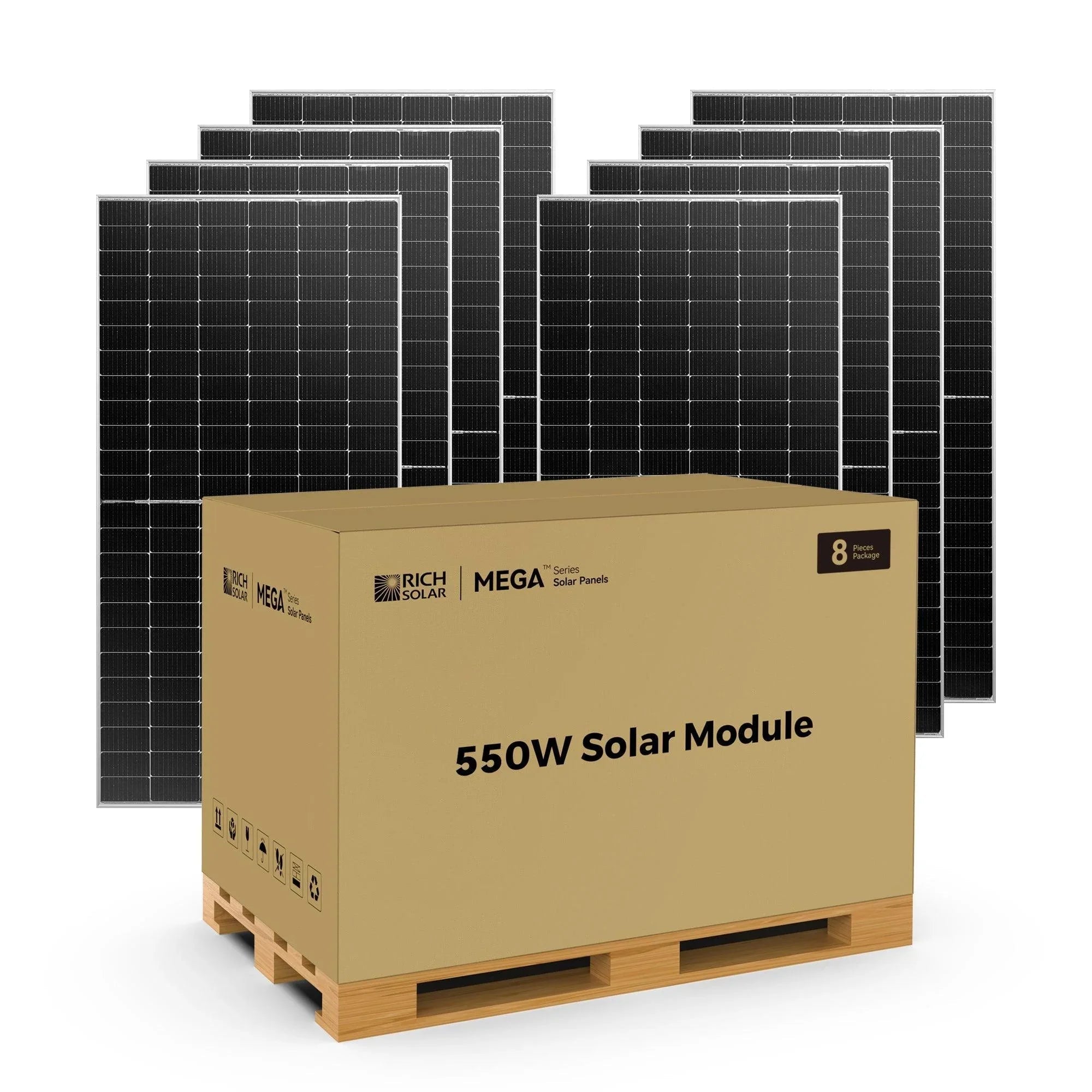 MEGA 550 Watt Solar Panel | Premium Grid-tie or Off-grid Solar Panel for Residential, Commercial, Agriculture | 25-Year Output Warranty | UL Certified (SC)