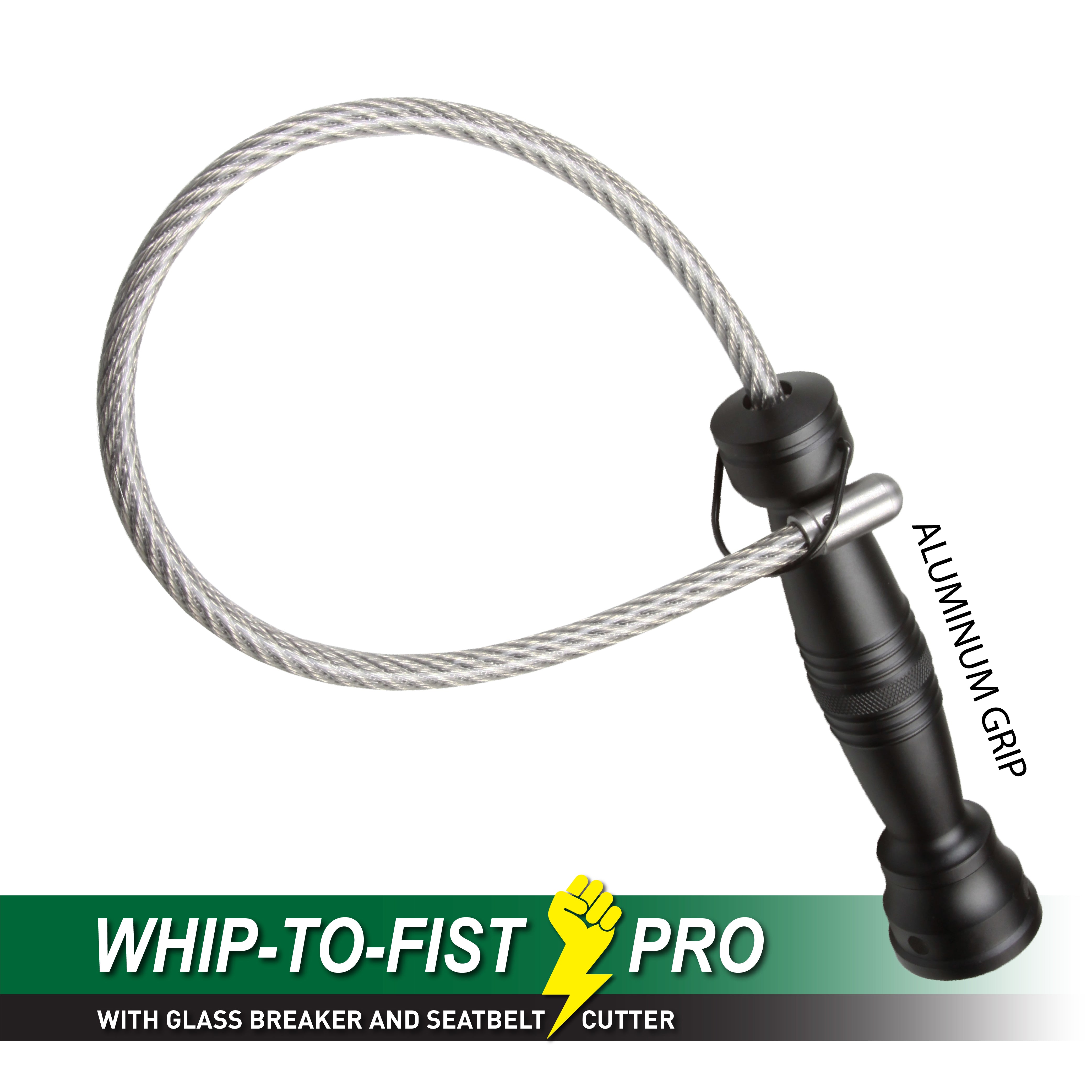 Stinger Whip to Fist Pro: Car Emergency Tool with Seat Belt Cutter and Window Breaker (SC)