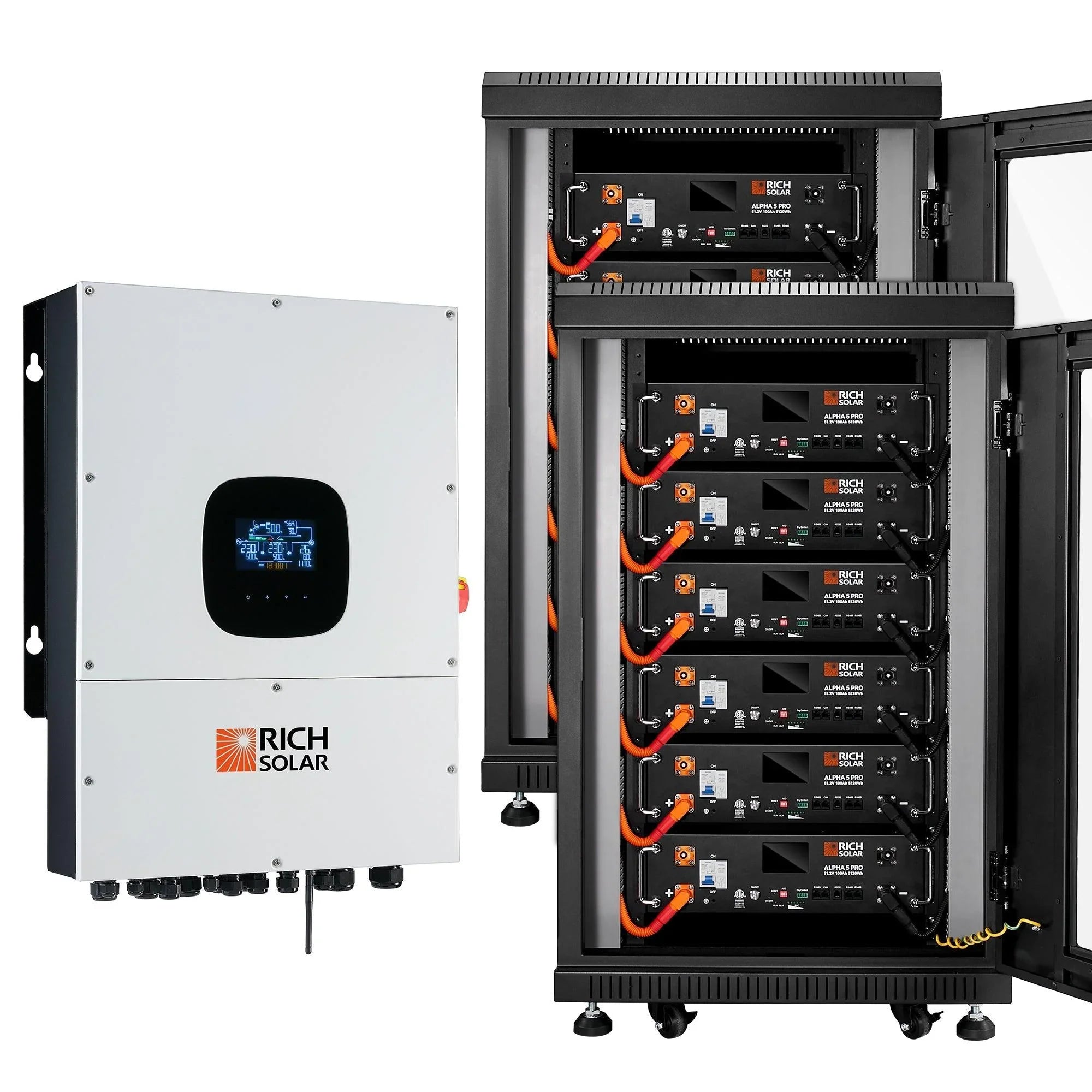 NOVA 12K PV Hybrid Inverter Solar Kit | 61.44kWH Server Lithium Battery [KIT-SR0002] (SC)