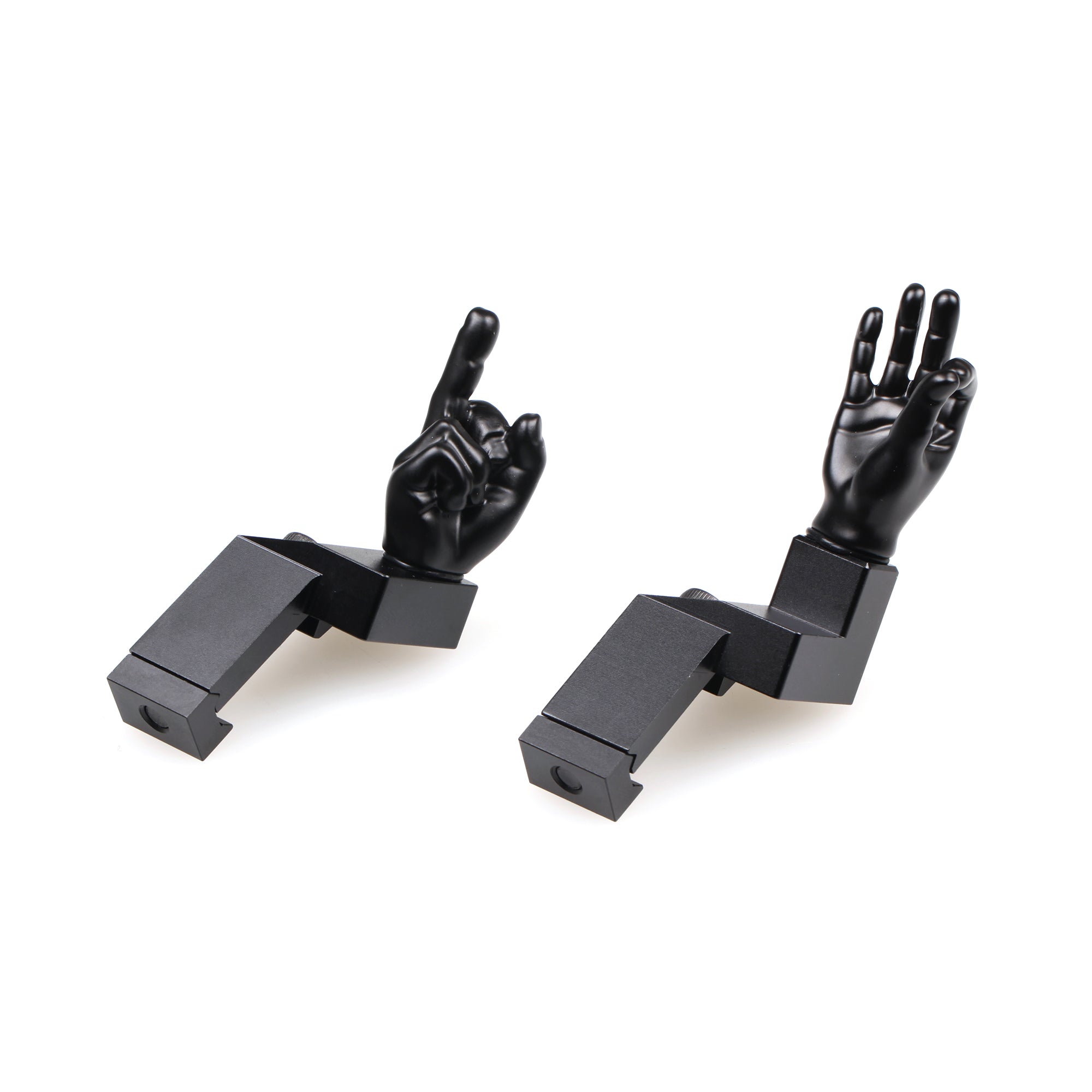 Black Color Novelty Finger Iron Sight Set - Offset 45 Degree (Middle Finger & OK Hand) (SC)