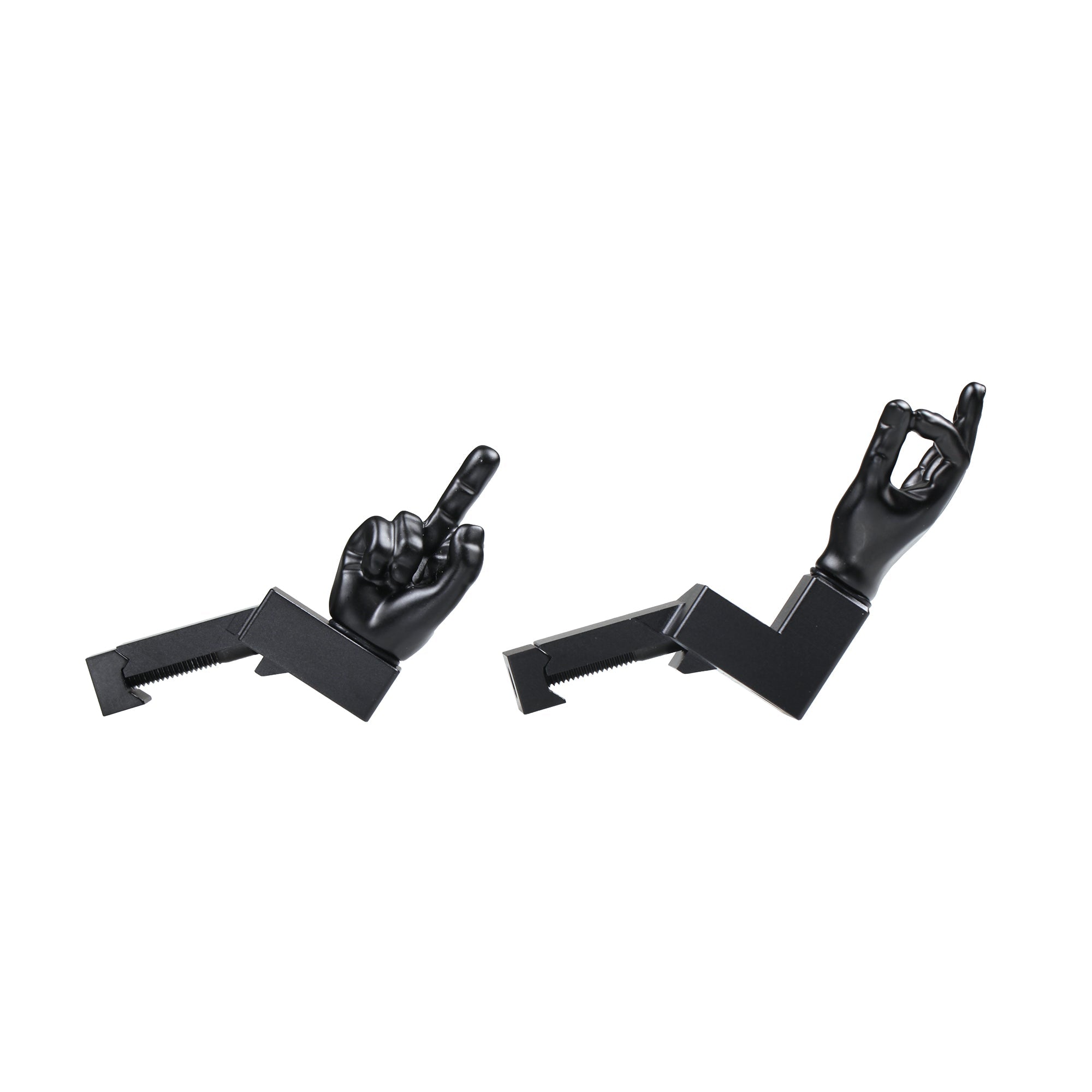 Black Color Novelty Finger Iron Sight Set - Offset 45 Degree (Middle Finger & OK Hand) (SC)