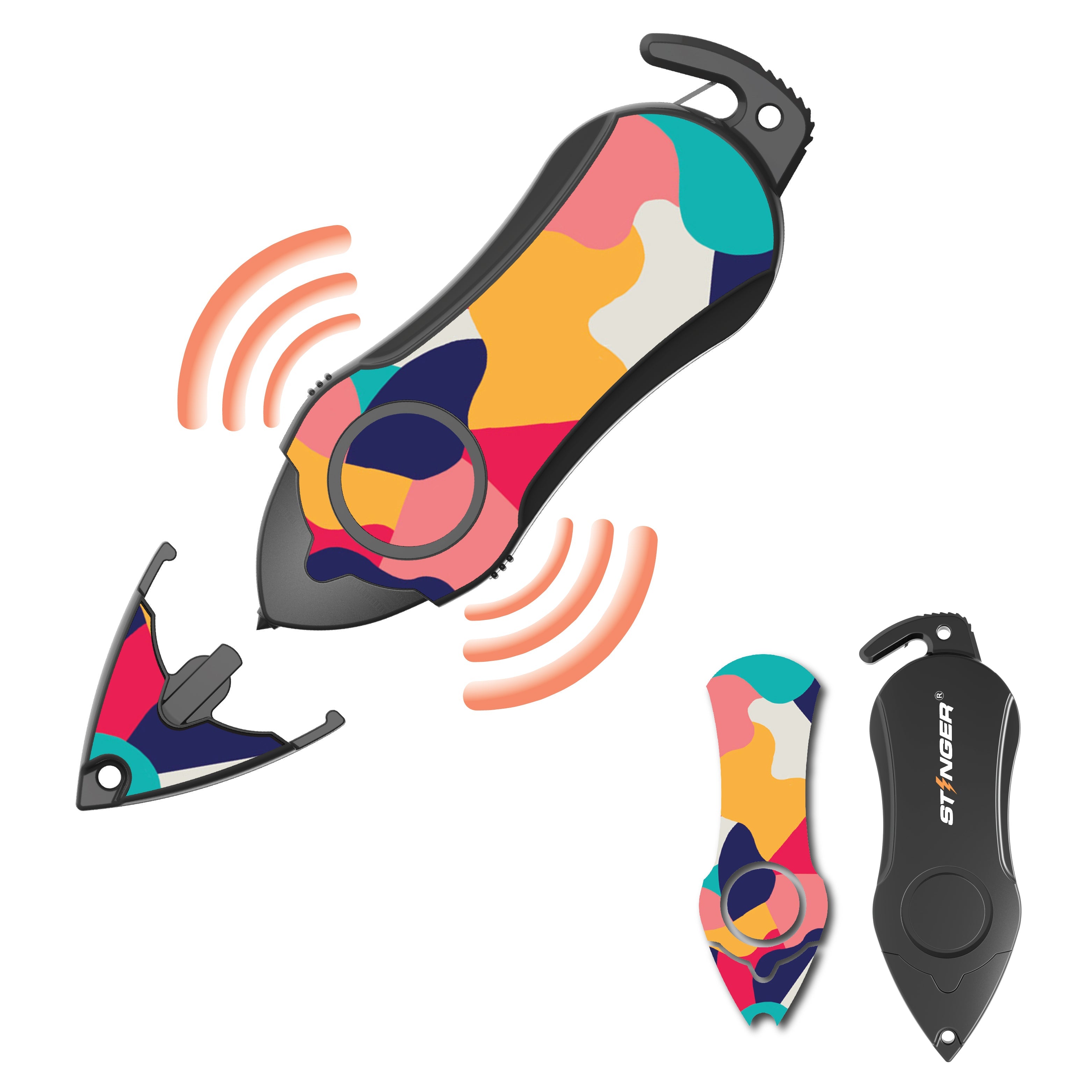 Personal Alarm Keychain Safety Emergency Tool (Colorful)