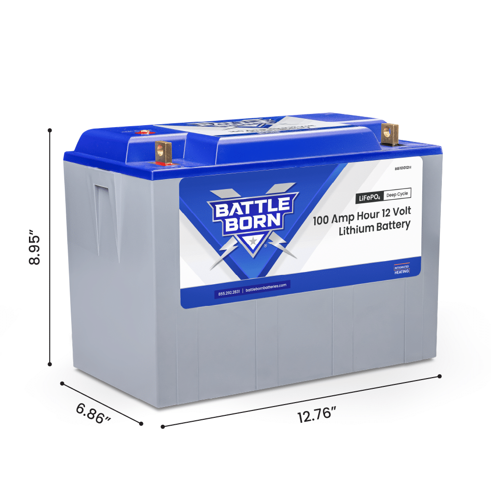 Battle Born 100Ah 12V LiFePO4 Heated Battery Kit (SC)