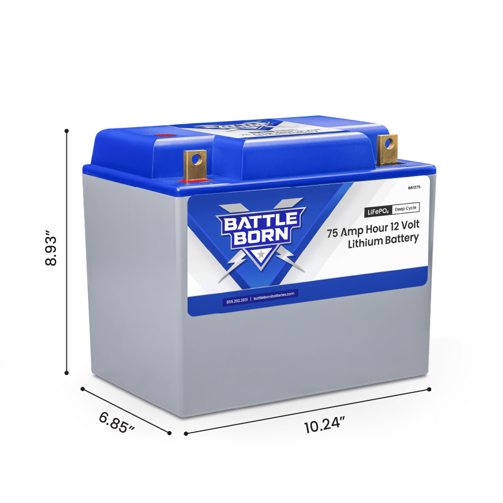 Battle Born 75Ah 12V Group 24 LiFePO4 Deep Cycle Battery (SC)