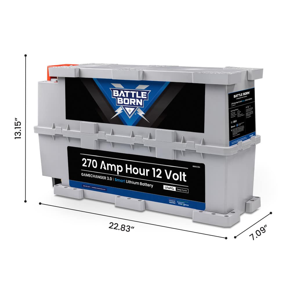 Battle Born 270Ah 12V GC3 Smart Heated LiFePO4 Deep Cycle Battery Kit (SC)