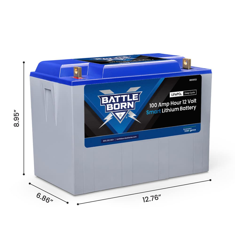 Battle Born 100Ah 12V Smart LiFePO4 Deep Cycle Battery (SC)