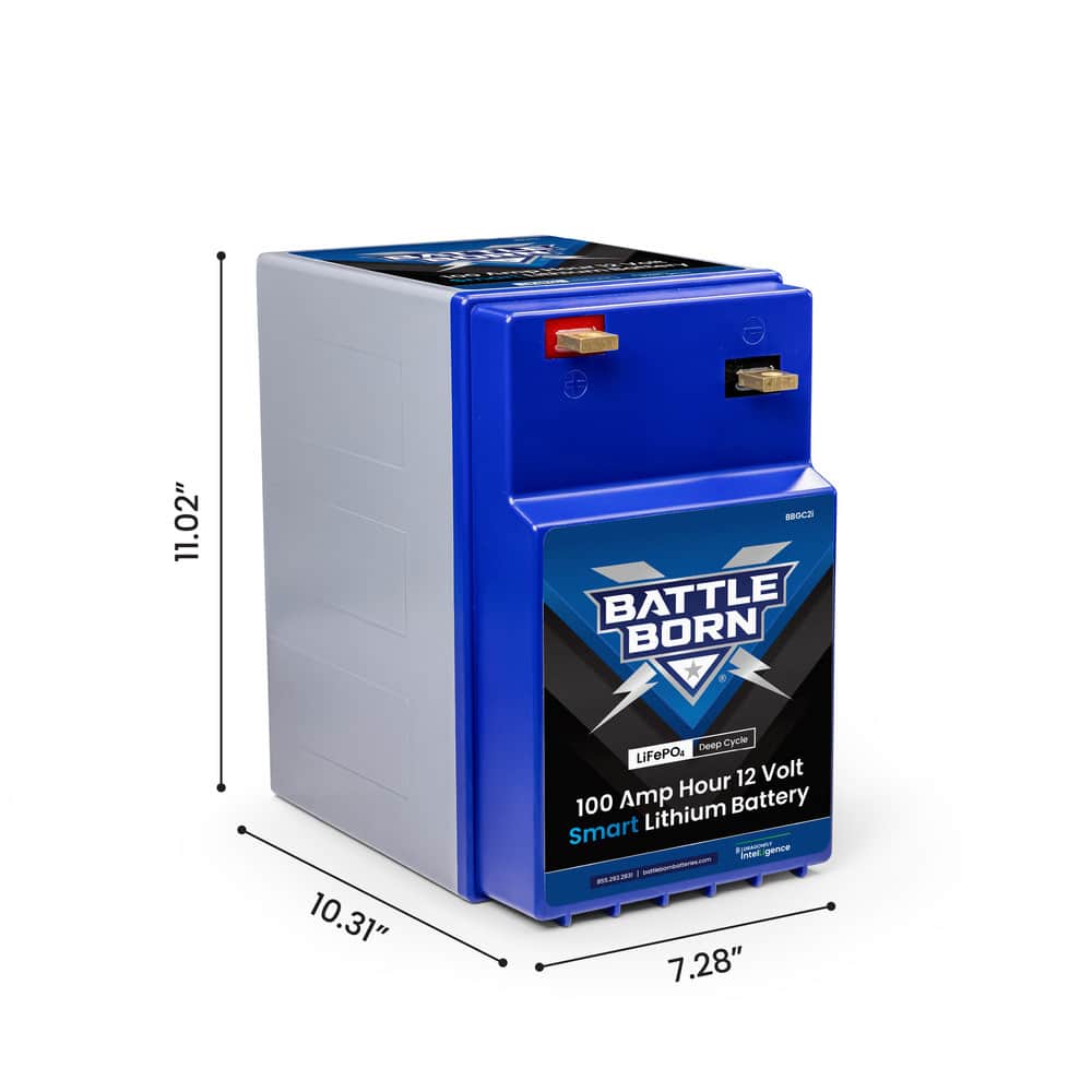 Battle Born 100Ah 12V GC2 Smart LiFePO4 Deep Cycle Battery (SC)