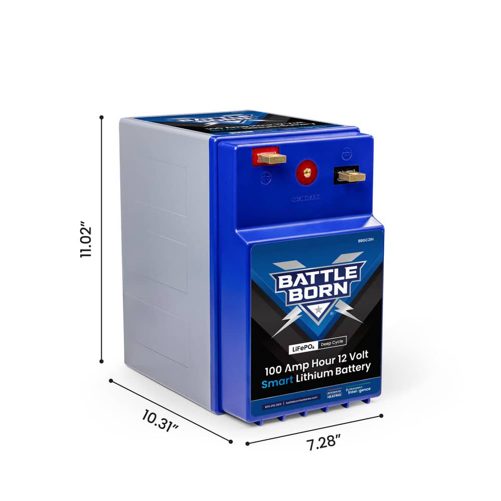 Battle Born 100Ah 12V GC2 Smart Heated LiFePO4 Deep Cycle Battery Kit (SC)