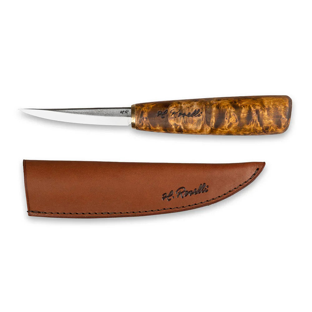 Roselli R112 The Carving Knife - Stained Curly Birch (SC)