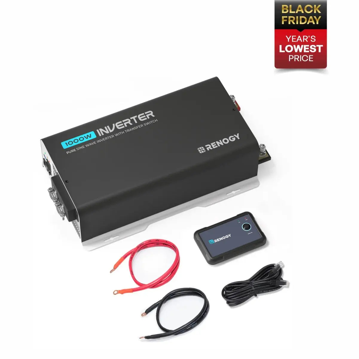 1000W 12V Pure Sine Wave Inverter with UPS Transfer Switch and Built-in Bluetooth (SC)