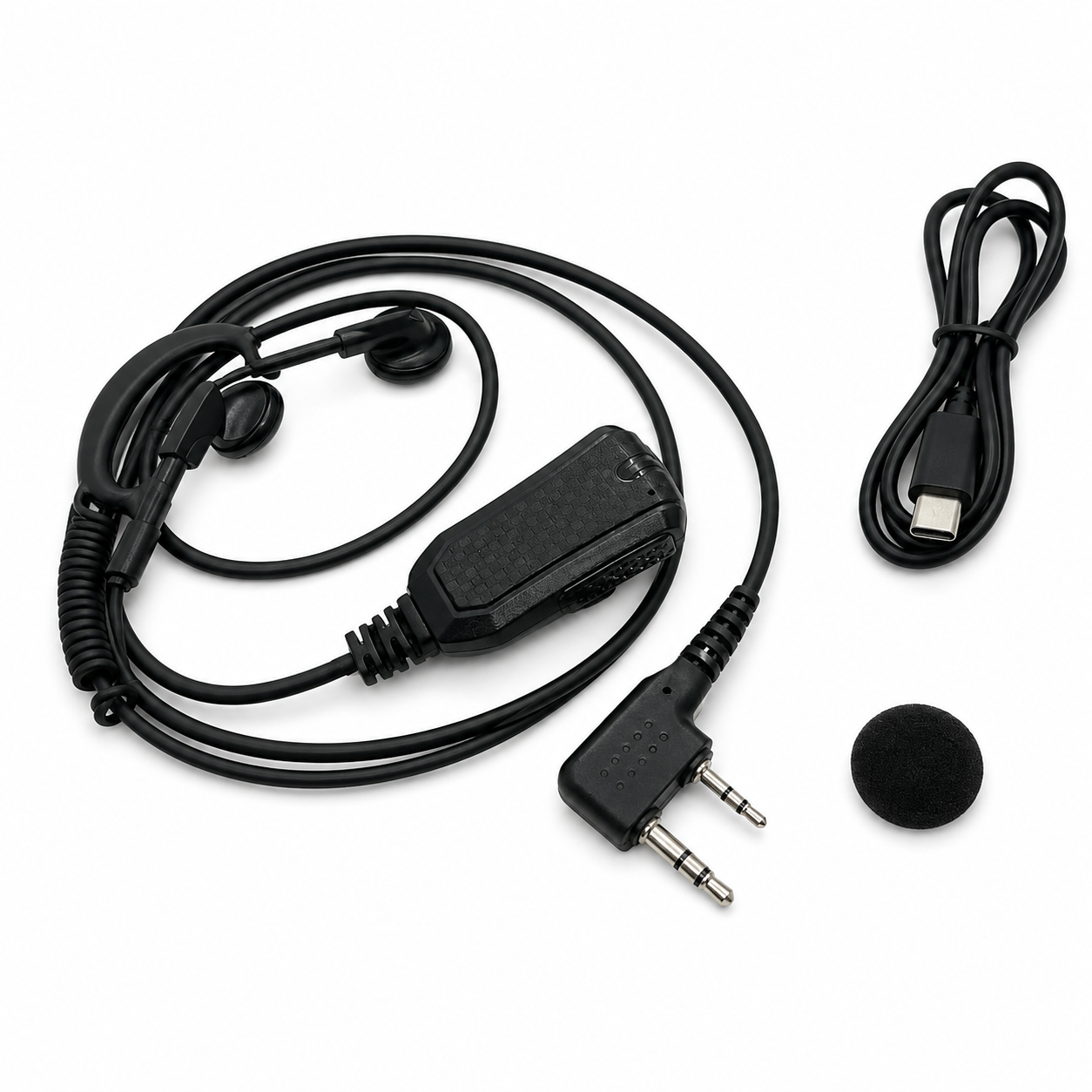 RUYAGE AI Noise-Cancelling PTT Earpiece for K-Type Radios