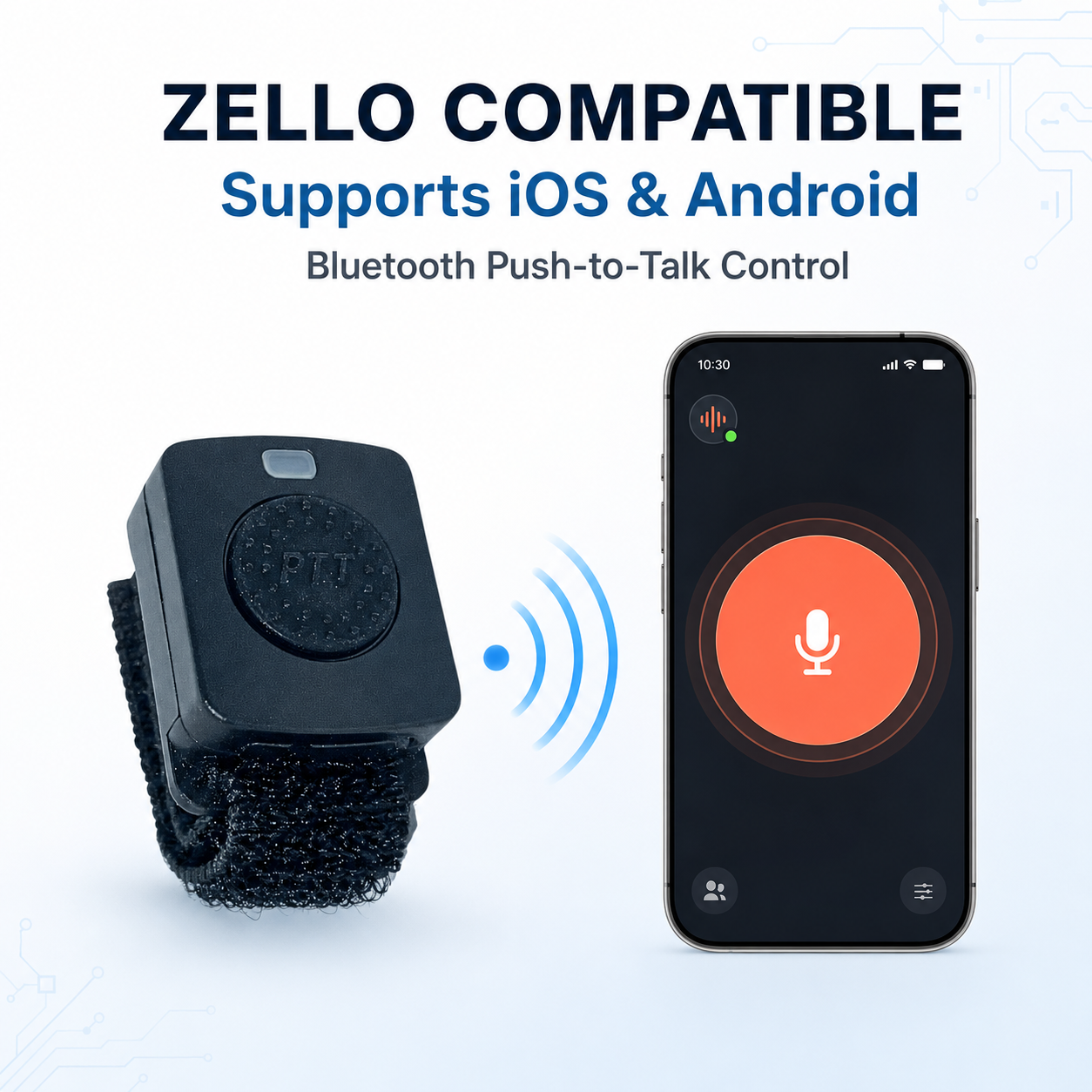 RUYAGE PTT-Z Bluetooth PTT Button for Zello