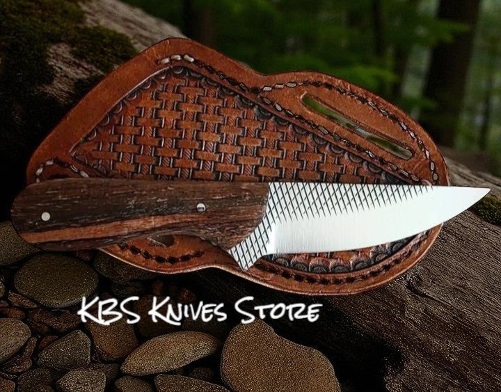 Farriers Rasp Knife – 7.25" Full Tang Blade with Rosewood Handle & Western Sheath (SC)