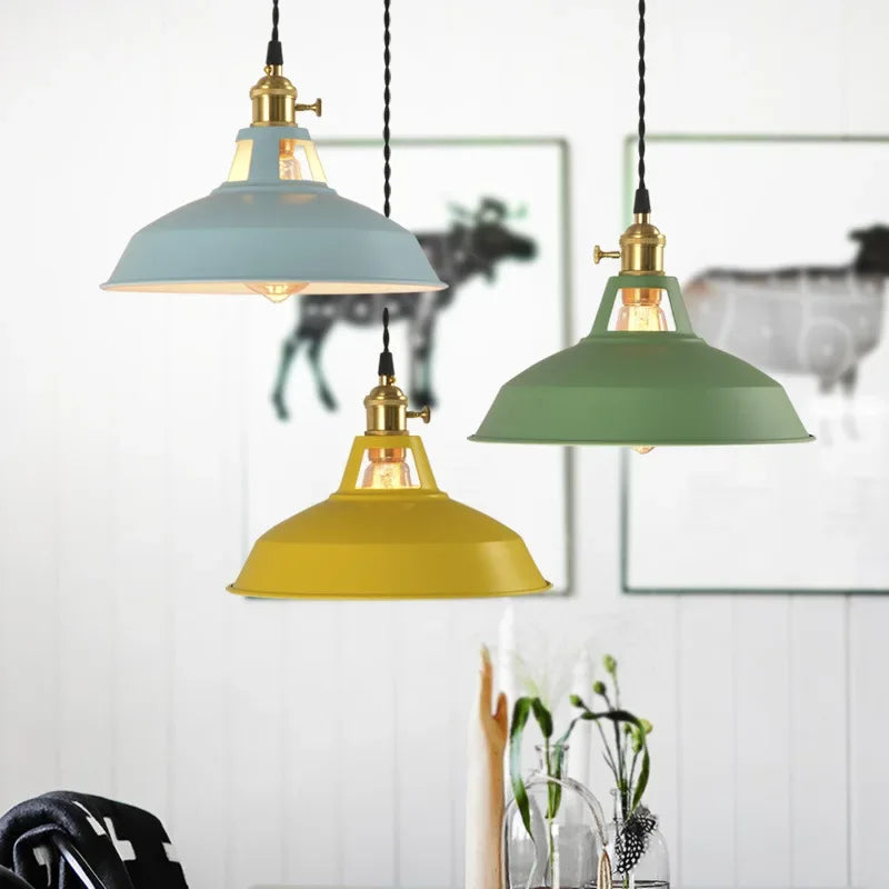 26cm LED Pendant Light 7-Color Dimmable Ceiling Lamp Scandinavian Wood Decor