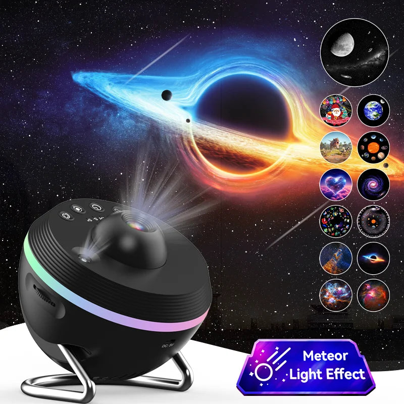 12-in-1 Galaxy Star Projector Night Light Planetarium Space Lamp Kids Room