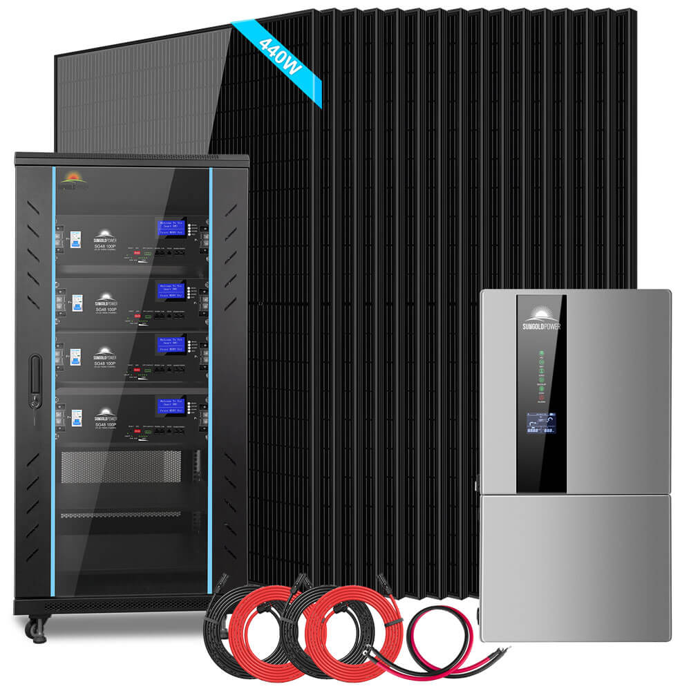 Hybrid Solar Kit 11.4KW 48V Split Phase 20.48KWH/50.2KWH Lithium Battery 440 Watt Solar Panel SGH-11N2E/ SGH-11N5E (SC)