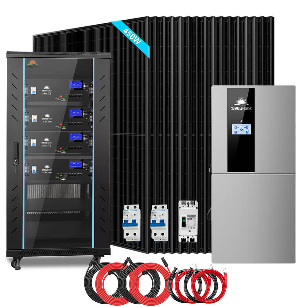 Hybrid Solar Kit 11.4KW 48V Split Phase 20.48KWH/51.2KWH Lithium Battery 450 Watt Solar Panel (Optional) SGH-11N2E/ SGH-11N5E
