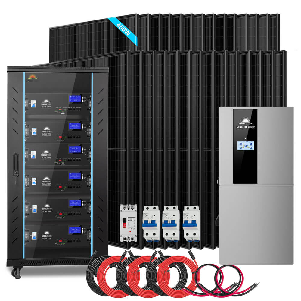 Hybrid Solar Kit 11.4KW 48V Split Phase 30.72KWH Lithium Battery 28 X 450 Watt Solar Panel (Optional) SGH-11N3E