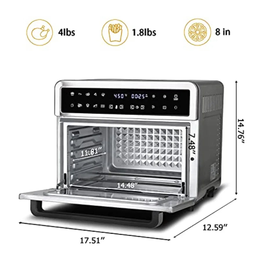 26.4QT Toaster Oven Air Fryer 10-in-1 Digital Convection Countertop Oven