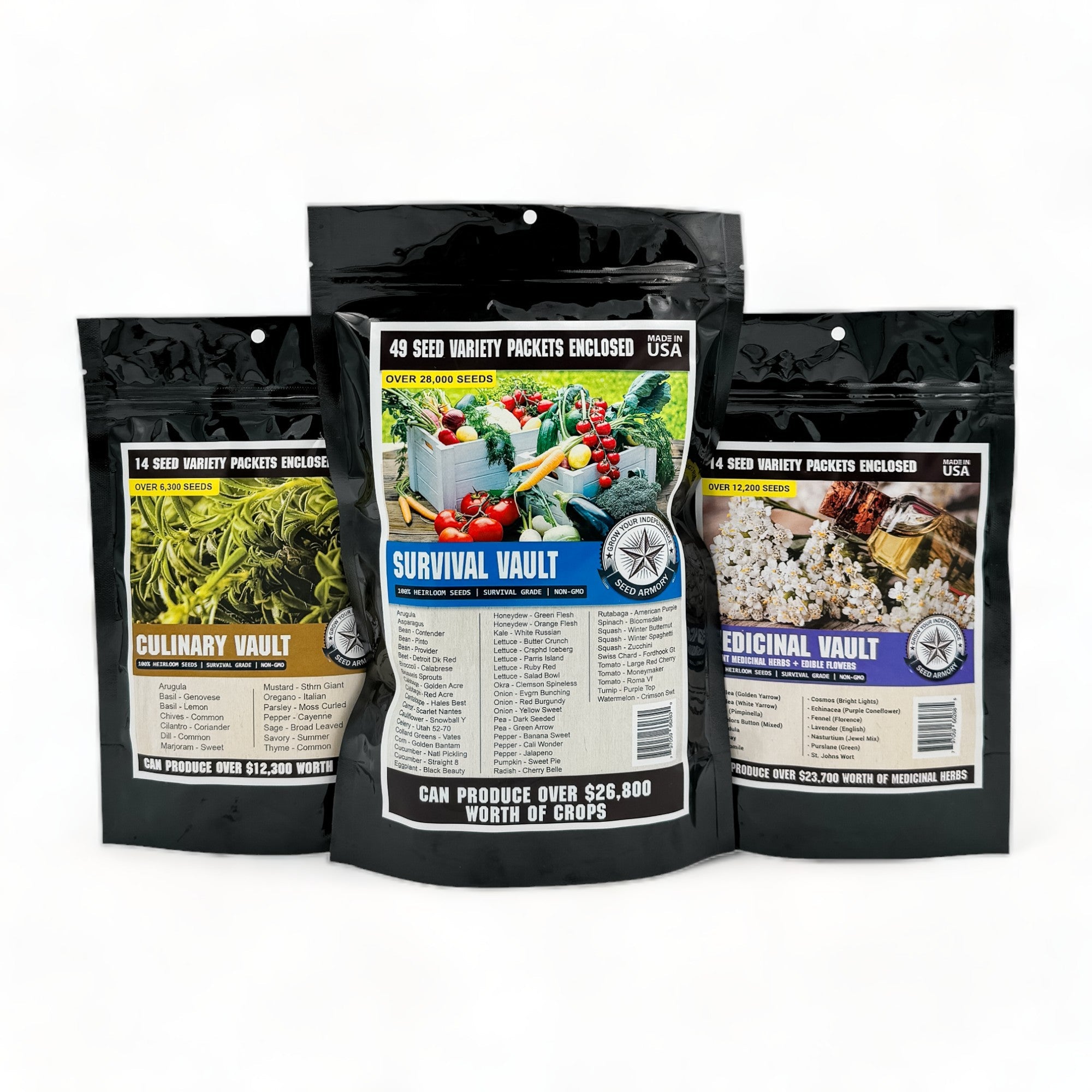 Survival Seed Vault Super Kit - 77 Varieties (SC)