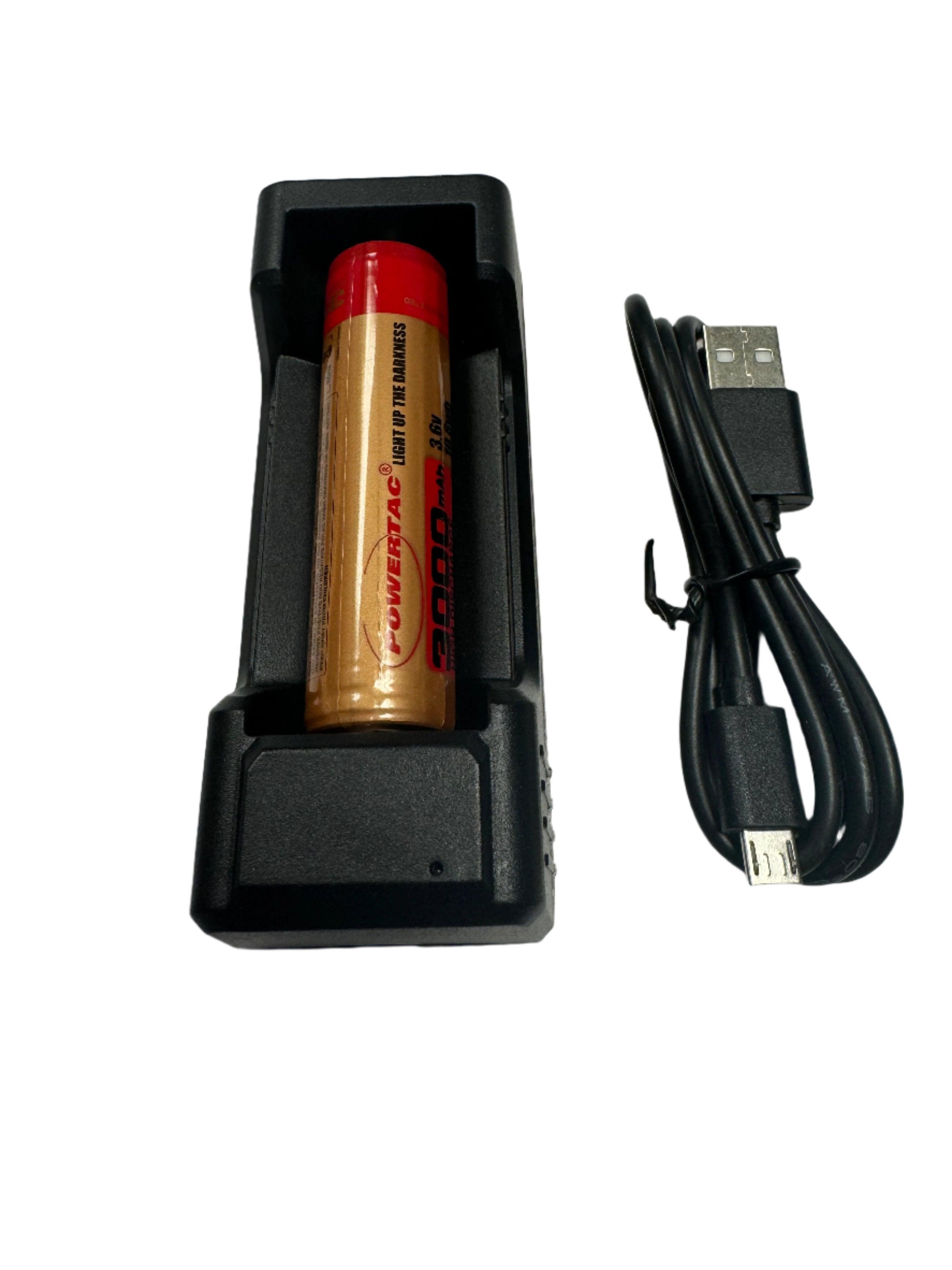 Powertac Single Bay USB Charger (18650) (SC)