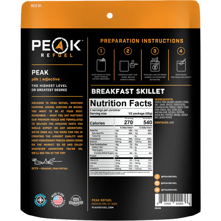 Peak Refuel Breakfast Skillet – Power-Packed for Any Scenario!