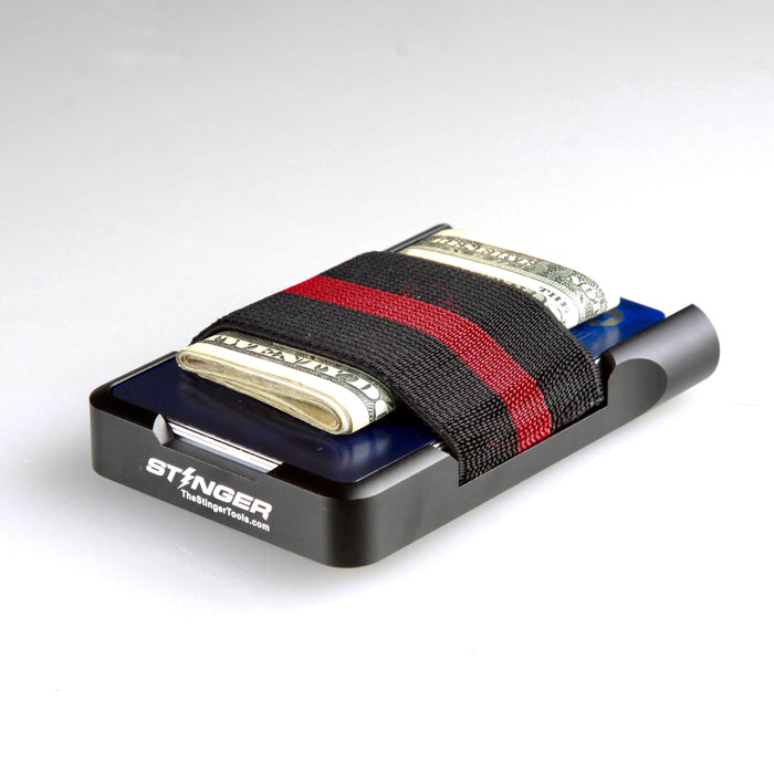 Safety Wallet With Personal Alarm Multi Functional Tool (Black Marble)