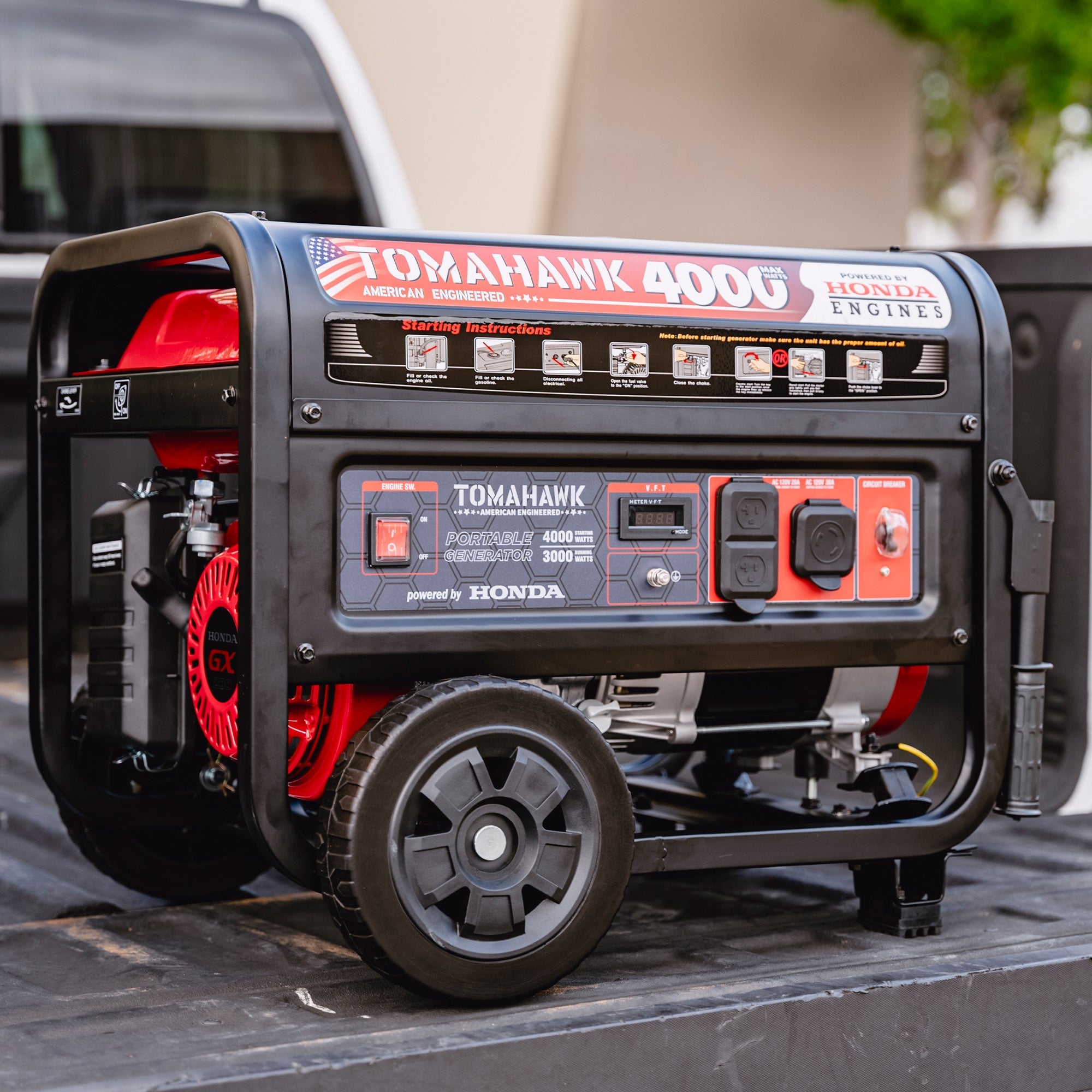 4000 Watt Honda Powered Generator Portable Gas Power Professional Use (SC)