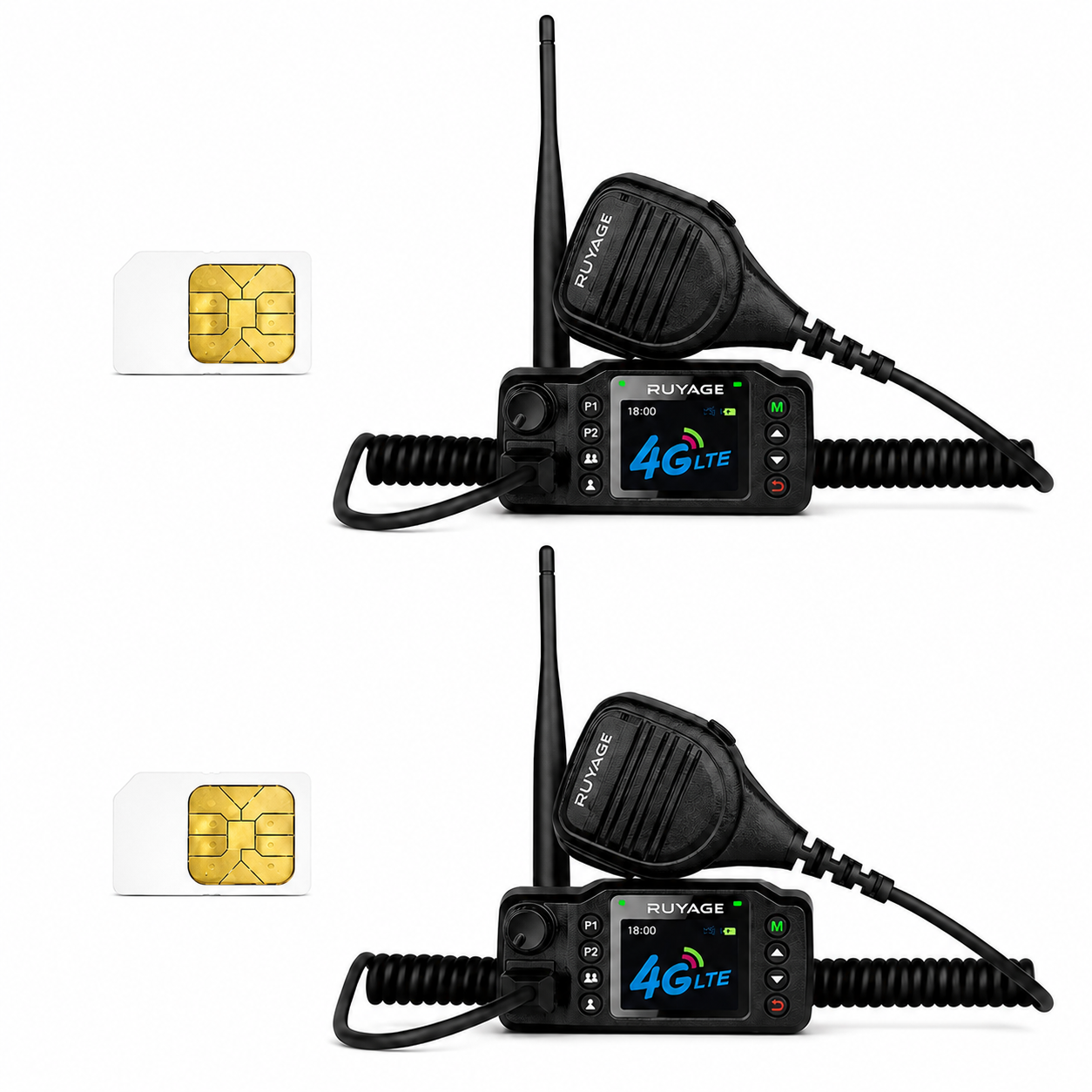 RUYAGE CT98 4G LTE Vehicle PoC Radios – 2-Pack