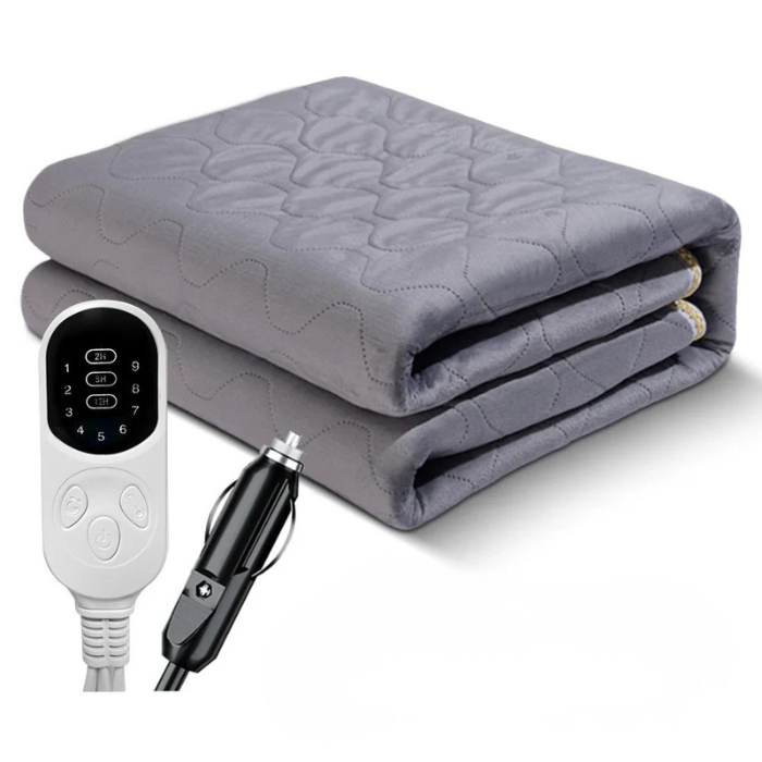 12V Car Electric Heated Blanket Energy Saving Warm Throw for Truck RV SUV