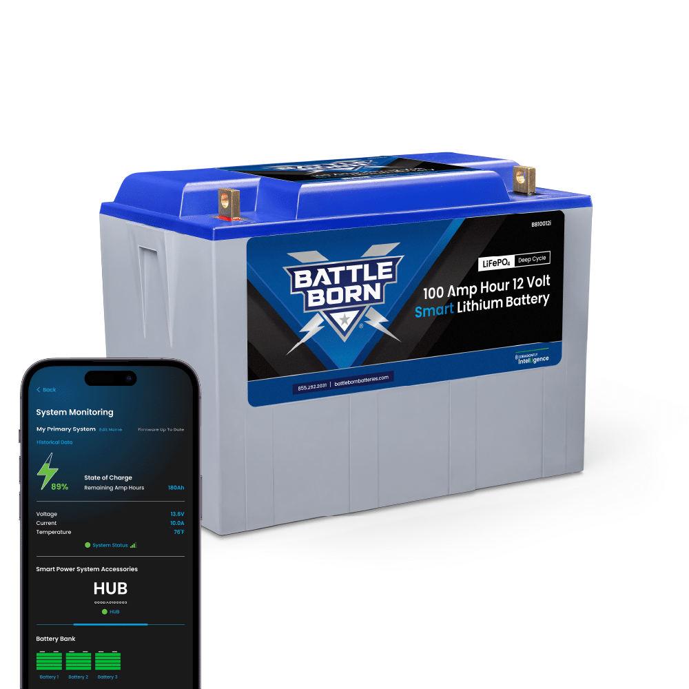 Battle Born 100Ah 12V Smart LiFePO4 Deep Cycle Battery (SC)
