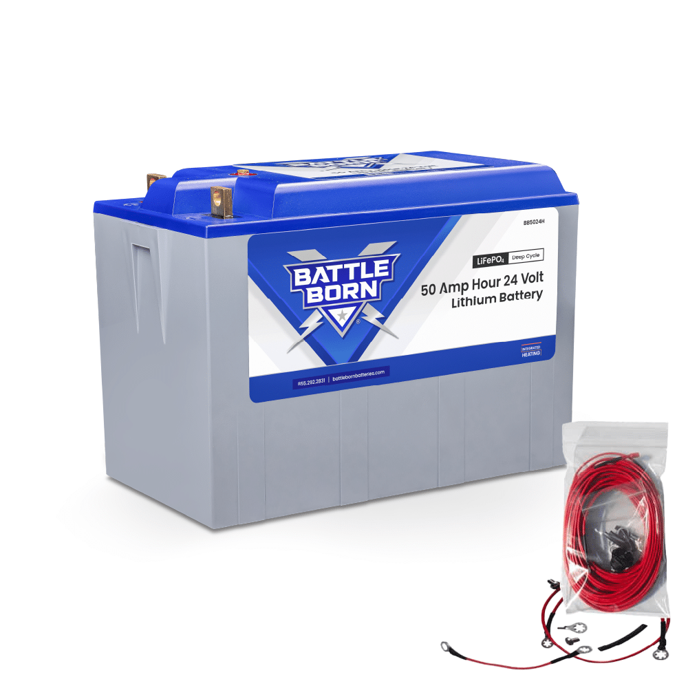 Battle Born 50Ah 24V LiFePO4 Heated Battery Kit (SC)