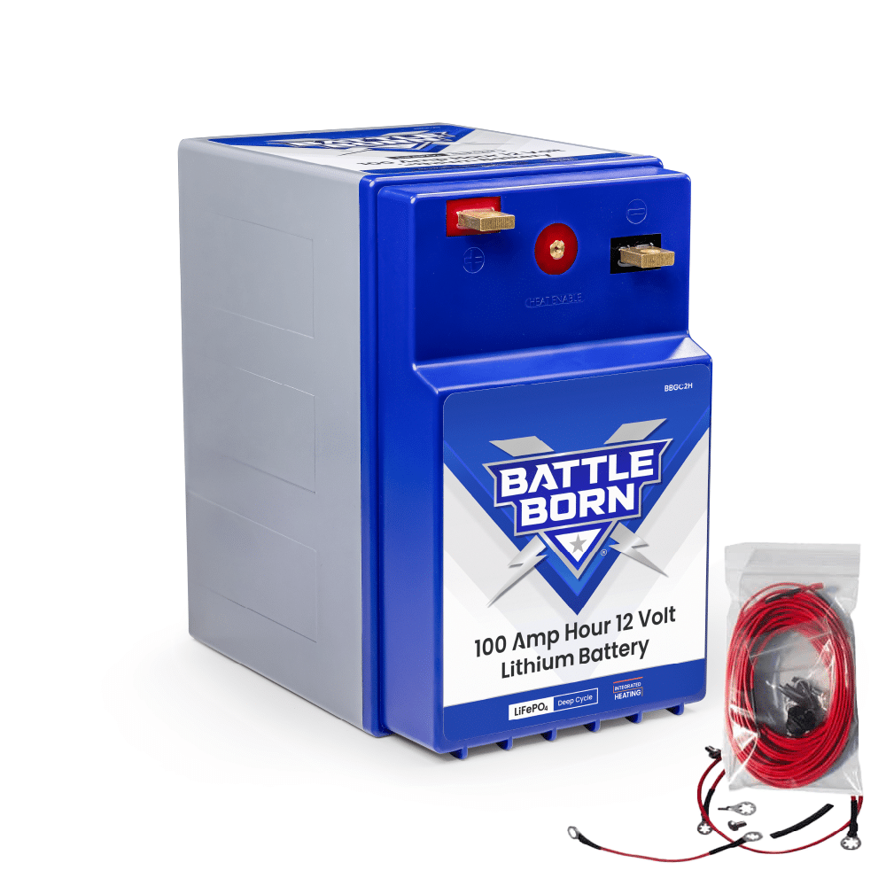 Battle Born 100Ah 12V GC2 LiFePO4 Heated Battery Kit (SC)