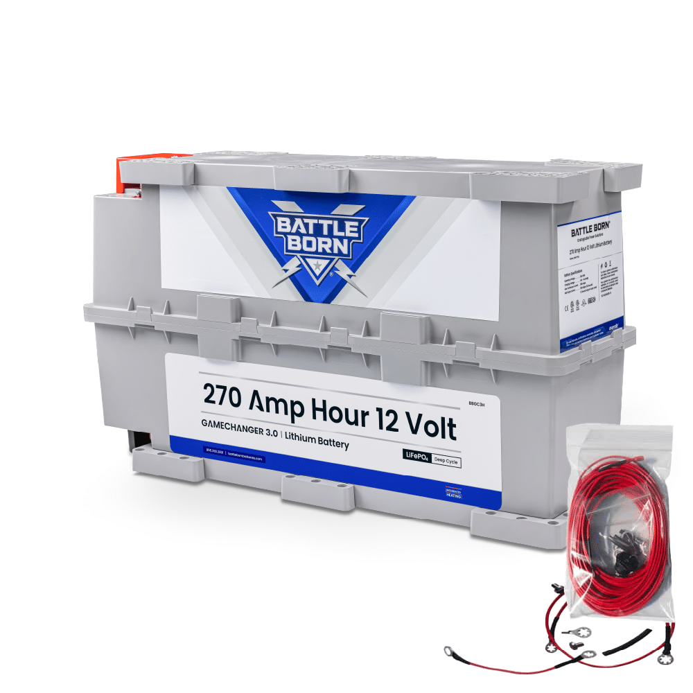 Battle Born 270Ah 12V GC3 LiFePO4 Heated Battery Kit (SC)