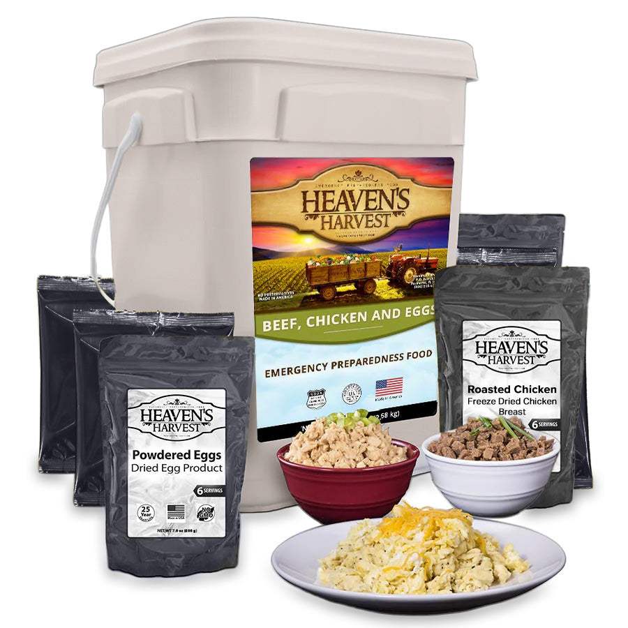 Combo Kit - Breakfast, Entree + Protein - 1 Person 1 Month - 308 Servings - Emergency Survival Food Kit