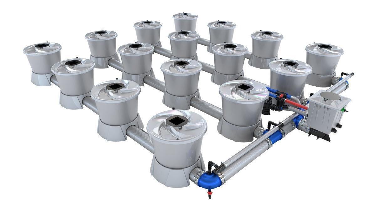 Alien Hydroponics - V-SYSTEM 16 Pot 4 Row Kit