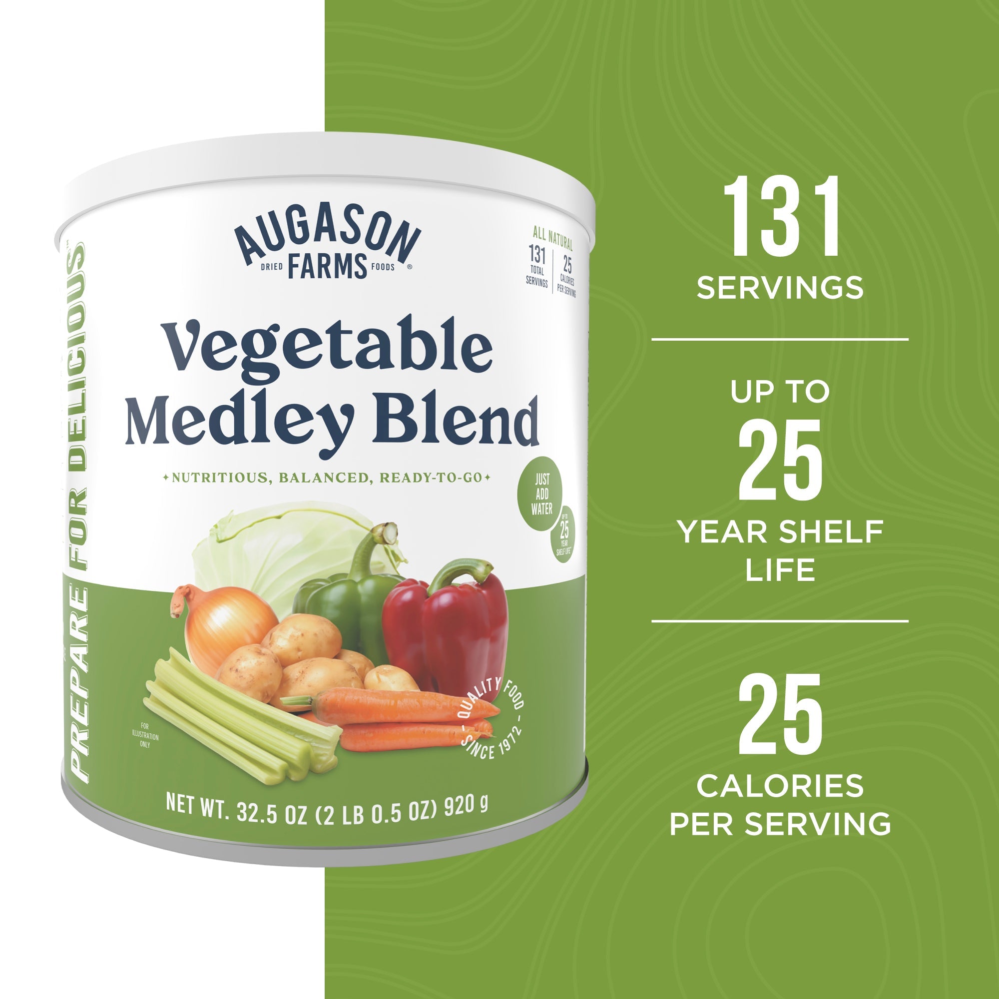 Vegetable Medley Blend Can, 131 Servings