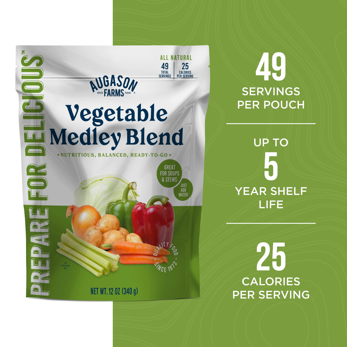 Vegetable Medley Blend Pouch, 49 Servings