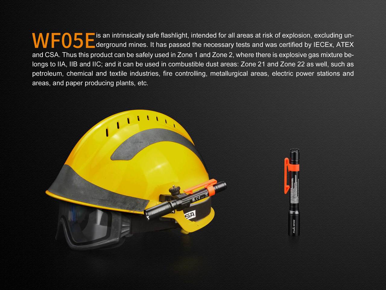 Fenix WF05E Intrinsically Safe Flashlight (SC)