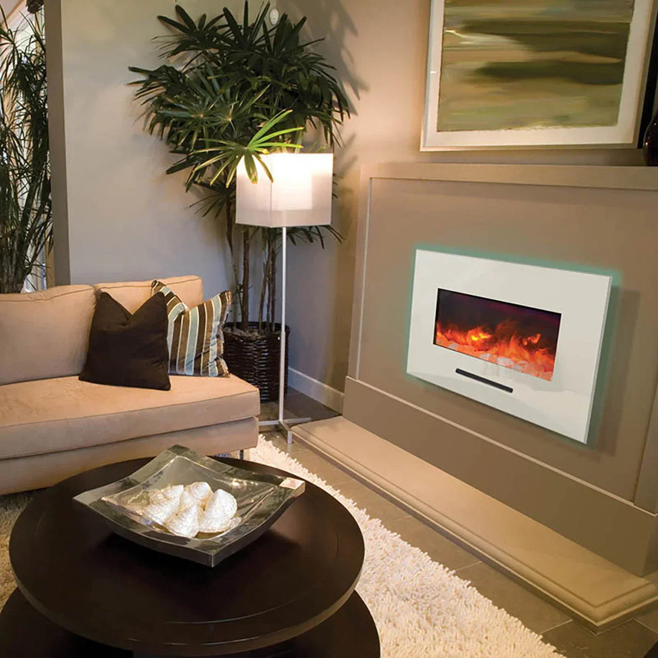 Amantii WM-FM Series Built-in or Wall Mount 34 Inch Electric Fireplace