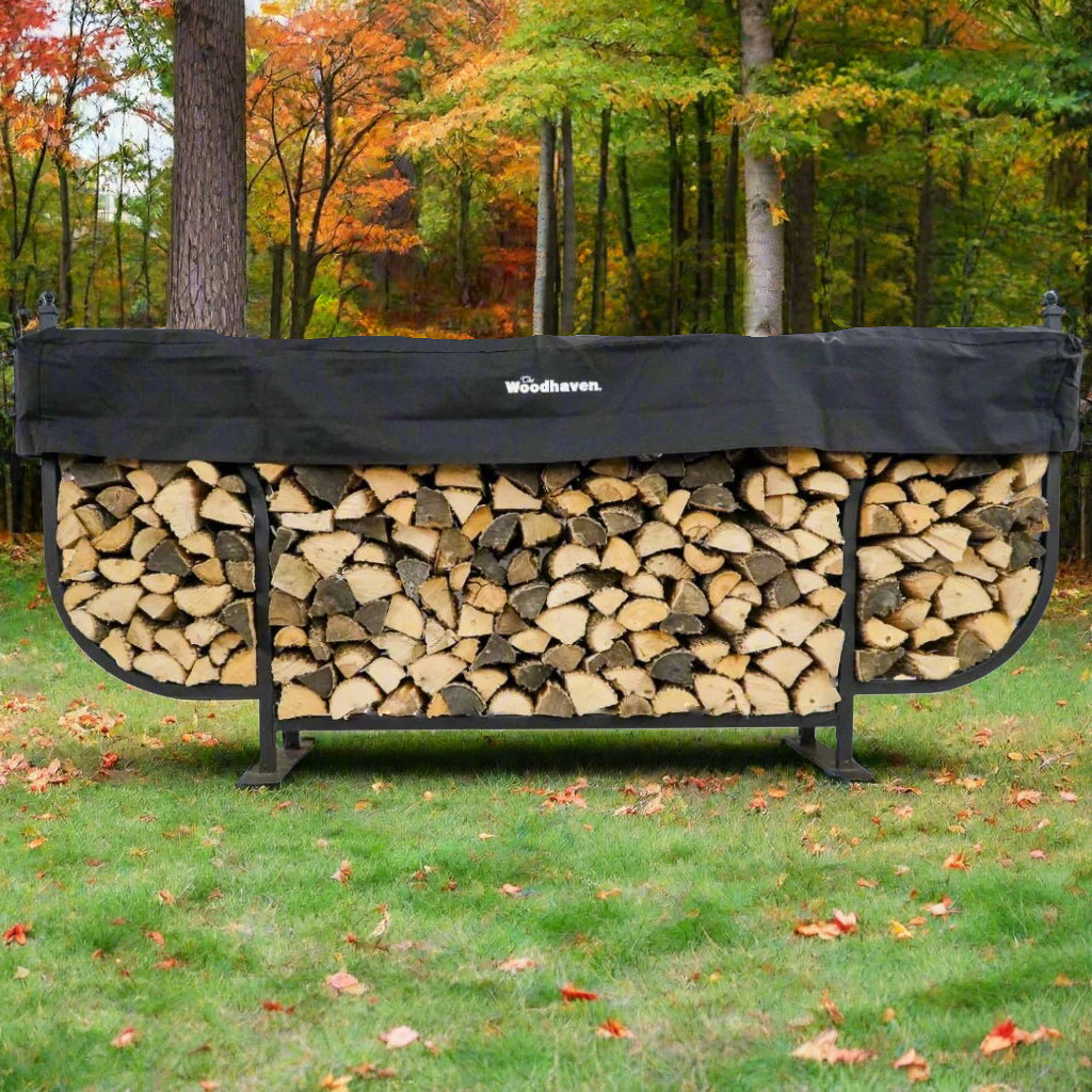 The Woodhaven 9ft Courtyard Firewood Rack