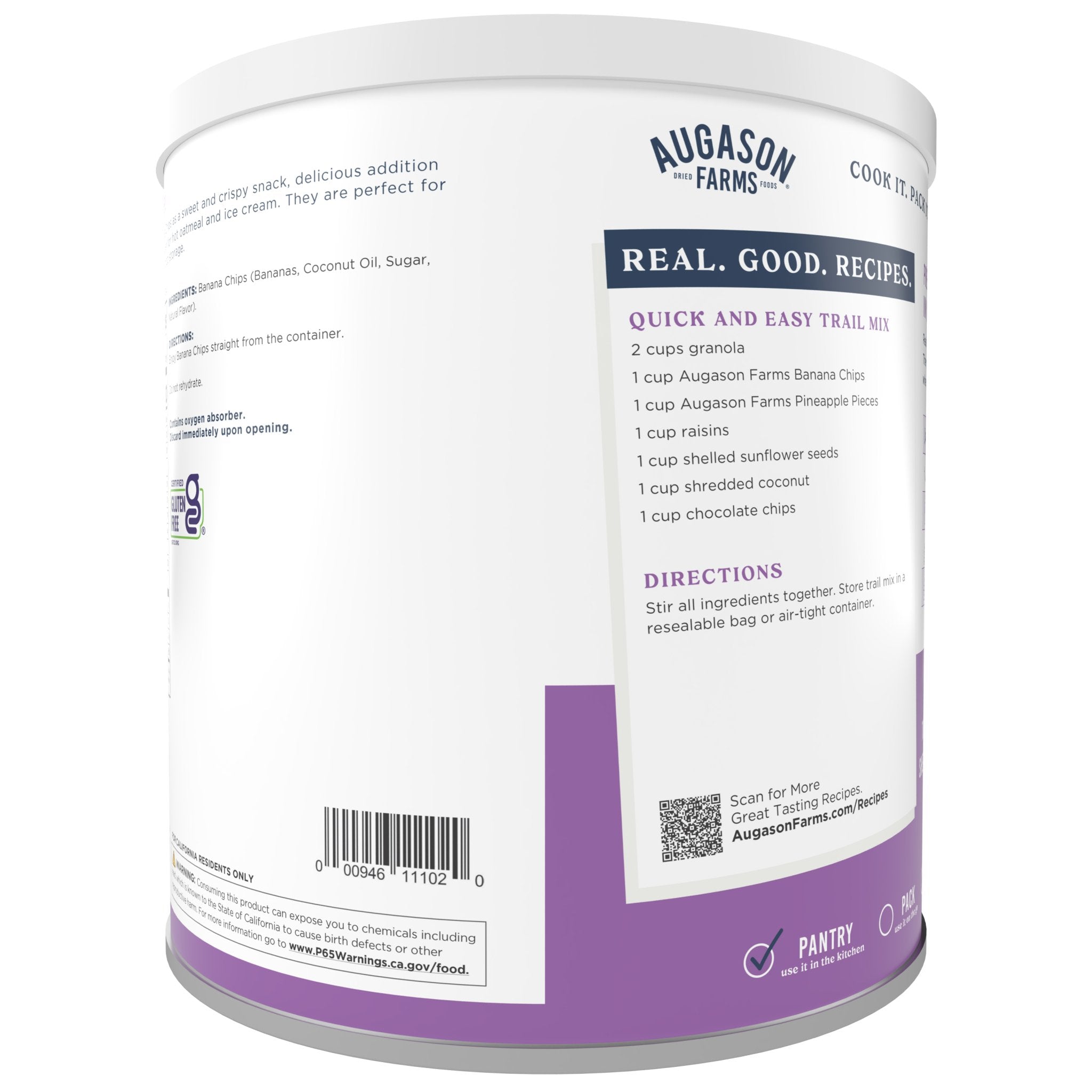 Sweetened Banana Chips Can, 31 Servings (SC)