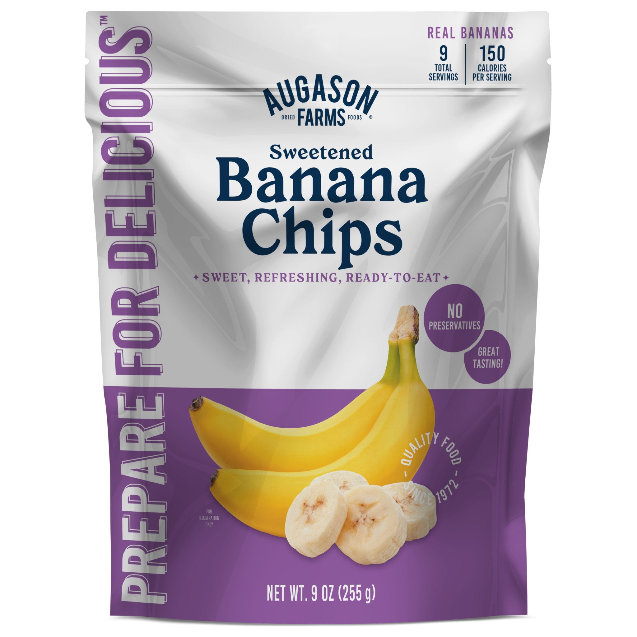 Sweetened Banana Chips Pouch, 9 Servings (SC)
